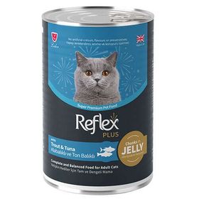 Reflex Plus Alabalık ve Ton Jöle İçinde Et Parçalı 400 gr Kedi Konservesi
