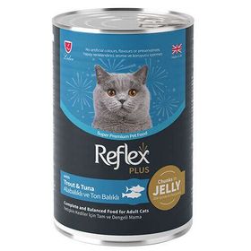 Reflex Plus Alabalık ve Ton Jöle İçinde Et Parçalı 400 gr Kedi Konservesi