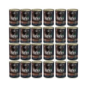 Reflex Plus Biftekli Et Parçacıklı 24x400 gr Yetişkin Köpek Konservesi