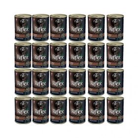 Reflex Plus Biftekli Et Parçacıklı 24x400 gr Yetişkin Köpek Konservesi