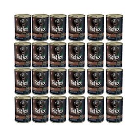 Reflex Plus Biftekli Et Parçacıklı 24x400 gr Yetişkin Köpek Konservesi