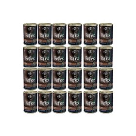 Reflex Plus Biftekli Et Parçacıklı 24x400 gr Yetişkin Köpek Konservesi