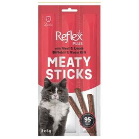 Reflex Plus Biftekli ve Kuzulu Tahılsız 3x5 gr Kedi Ödül Çubuğu
