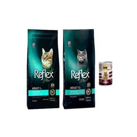 Reflex Plus Cat Sterilsed Tavuklu ve Somonlu 2x1.5 kg Kısırlaştırılmış Kedi Maması+ Kedi Konserve Maması