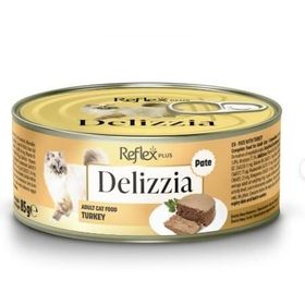 Reflex Plus Delizzia Hindi Etli Ezme Yetişkin 85 gr Kedi Konservesi