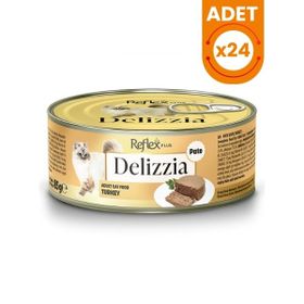 Reflex Plus Delizzia Kıyılmış Hindi Etli 24x85 gr Yetişkin Konserve Kedi Maması
