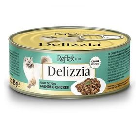 Reflex Plus Delizzia Somon ve Tavuklu Parça Etli 85 gr Kedi Konservesi