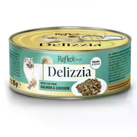 Reflex Plus Delizzia Somon ve Tavuklu Parça Etli 85 gr Kedi Konservesi