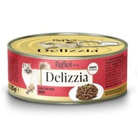 Reflex Plus Delizzia Sos İçinde Dana Parça Etli Yetişkin 85 gr Kedi Konservesi