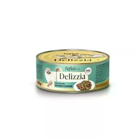 Reflex Plus Delizzia Sos İçinde Somonlu ve Tavuklu Parça Etli Yetişkin 85 gr Kedi Konservesi