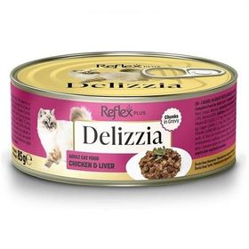 Reflex Plus Delizzia Tavuklu Ciğerli Parça Etli 85 gr Kedi Konservesi