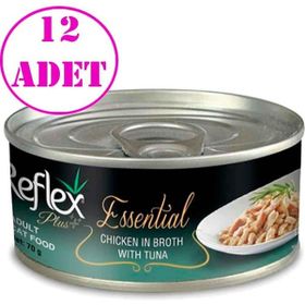 Reflex Plus Essential Tavuklu ve Ton Balıklı 12x 70 gr Konserve Yetişkin Kedi Maması