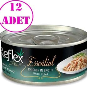 Reflex Plus Essential Tavuklu ve Ton Balıklı 12x 70 gr Konserve Yetişkin Kedi Maması