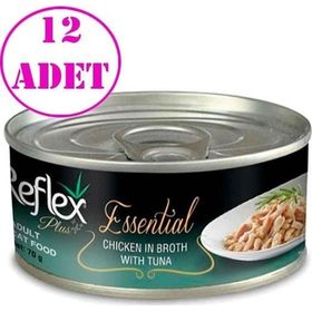 Reflex Plus Essential Tavuklu ve Ton Balıklı 12x 70 gr Konserve Yetişkin Kedi Maması