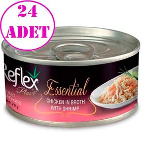 Reflex Plus Essential Ton Balığı Karides 24x70 gr Kedi Konservesi