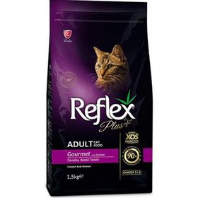 Reflex Plus Gourmet Tavuklu Renkli Taneli 1.5 kg Yetişkin Kedi Maması