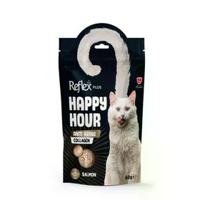 Reflex Plus Happy Hour Anti-Aging Collagen Somonlu 60 gr Kedi Ödül Maması
