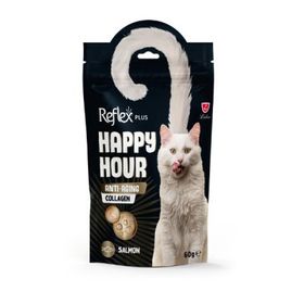 Reflex Plus Happy Hour Anti-Aging Collagen Somonlu 60 gr Kedi Ödül Maması