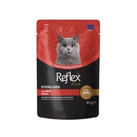 Reflex Plus Jöle İçinde Biftekli Pouch Kısırlaştırılmış Konserve 85 gr Kedi Maması