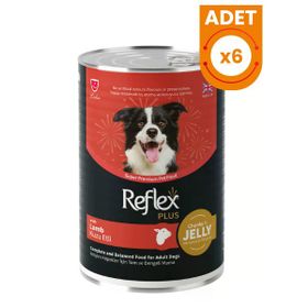 Reflex Plus Jöle İçinde Kuzu Etli Yetişkin 6x400 gr Konserve Köpek Maması
