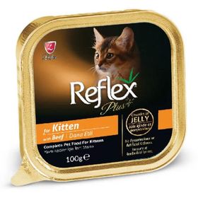 Reflex Plus Jöle İçinde Parça Dana Etli 100 gr Yavru Kedi Konservesi