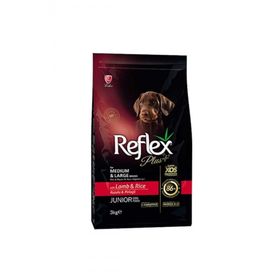 Reflex Plus Junior Kuzu Etli Orta ve Büyük Irk Yavru Özel 3 kg Köpek Maması