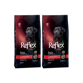 Reflex Plus Kuzu Etli 2x15 kg Orta ve Büyük Irk Yetişkin Köpek Maması