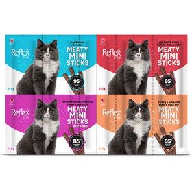 Reflex Plus Meaty 2 gr 20 Mini Sticks Mix 4 Çeşit Karışık Çubuk Kedi Ödülleri