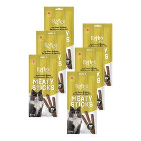 Reflex Plus Meaty Sticks Av Hayvanı ve Kaz Etli 3x5 gr 6 Adet Kedi Ödül Maması