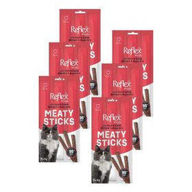 Reflex Plus Meaty Sticks Biftekli ve Kuzu Etli 3x5 gr 6 Adet Kedi Ödülü