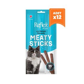 Reflex Plus Meaty Sticks Somonlu 3x5 gr 12 Adet Kedi Ödül Maması
