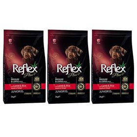 Reflex Plus Orta-Büyük Irk Kuzu Etli Pirinçli 3x3 kg Yavru Kuru Köpek Maması
