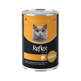 Reflex Plus Parça Etli Sığırlı 400 gr Kedi Konservesi