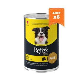 Reflex Plus Pate İçinde Dana Etli 6x395 gr Yetişkin Köpek Konserve Maması