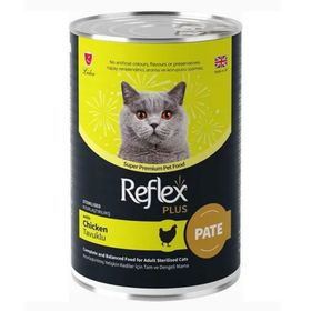 Reflex Plus Pate İçinde Et Parçacıklı Tavuklu 395 gr Kısırlaştırılmış Kedi Maması