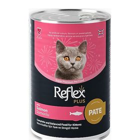 Reflex Plus Pate İçinde Somonlu 395 gr Yavru Kedi Konserve Maması