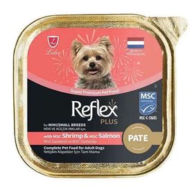 Reflex Plus Pate Karidesli ve Somonlu Küçük Irk Yetişkin 85 gr Konserve Köpek Maması