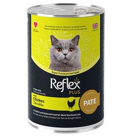 Reflex Plus Pate Sterilised Tavuklu Kısırlaştırılmış 400 gr Kedi Konservesi