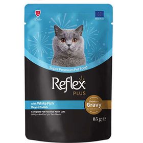Reflex Plus Pouch Gravy 85 gr Beyaz Balıklı Soslu Kedi Yaş Maması