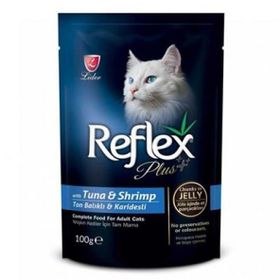 Reflex Plus Pouch Jelly Tuna Ton Balıklı ve Karidesli Jöleli 100 gr Yaş Kedi Maması