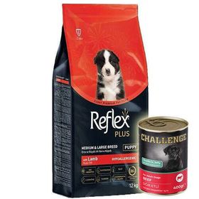 Reflex Plus Puppy Kuzu 12 kg Orta ve Büyük Irk Yavru Köpek Maması