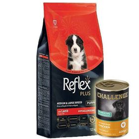 Reflex Plus Puppy Kuzu 12 kg Orta ve Büyük Irk Yavru Köpek Maması