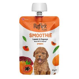 Reflex Plus Smoothie Kuzu Etli ve Papayalı Yavru 85 gr Köpek Ödül Maması
