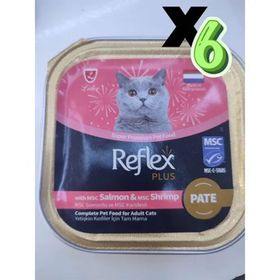 Reflex Plus Somonlu Karidesli Kedi 6x85 gr Yaş Mama