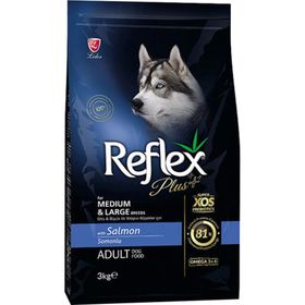 Reflex Plus Somonlu Orta ve Büyük Yetişkin Irk 3x3 kg Köpek Maması