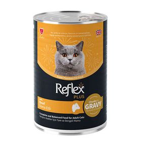Reflex Plus Sos İçinde Dana Etli 400 gr Yetişkin Kedi Konserve Maması