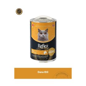 Reflex Plus Sos İçinde Dana Etli 6x400 gr Yetişkin Konserve Kedi Maması