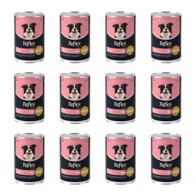 Reflex Plus Sos İçinde Et Parçacıklı Somonlu 12x400 gr Yetişkin Köpek Konservesi
