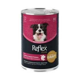 Reflex Plus Sos İçinde Kuzu Etli ve Tatlı Patatesli 400 gr Yetişkin Köpek Konserve Maması