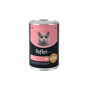 Reflex Plus Sos İçinde Parça Etli Somonlu 400 gr Yetişkin Kedi Konservesi